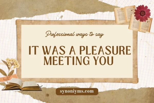 professional ways to say it was a pleasure meeting you
