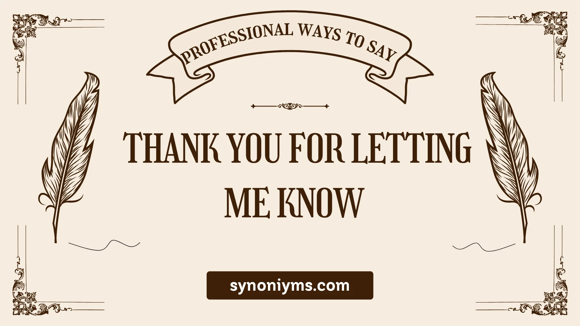 professional ways to say thank you for letting me know