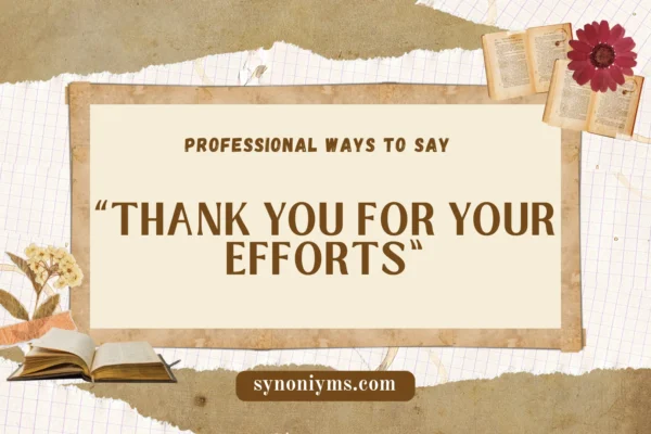 professional ways to say thank you for your efforts