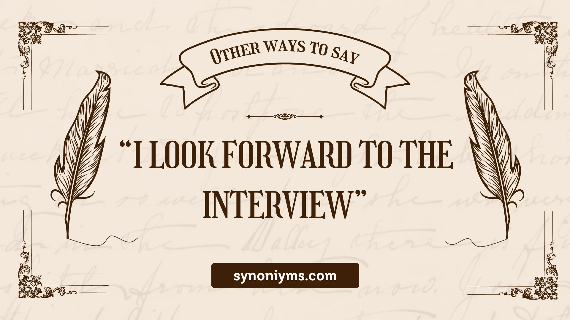 other ways to say i look forward to the interview