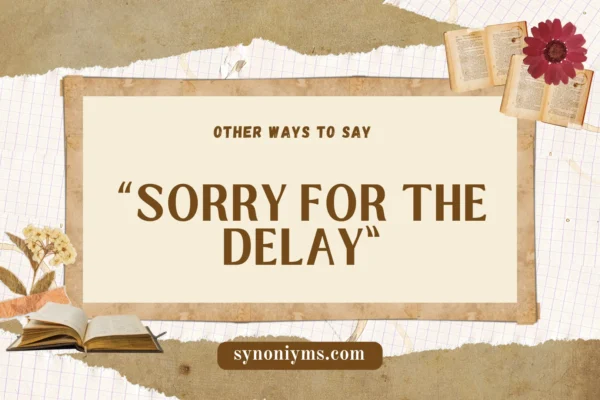 other ways to say sorry for the delay