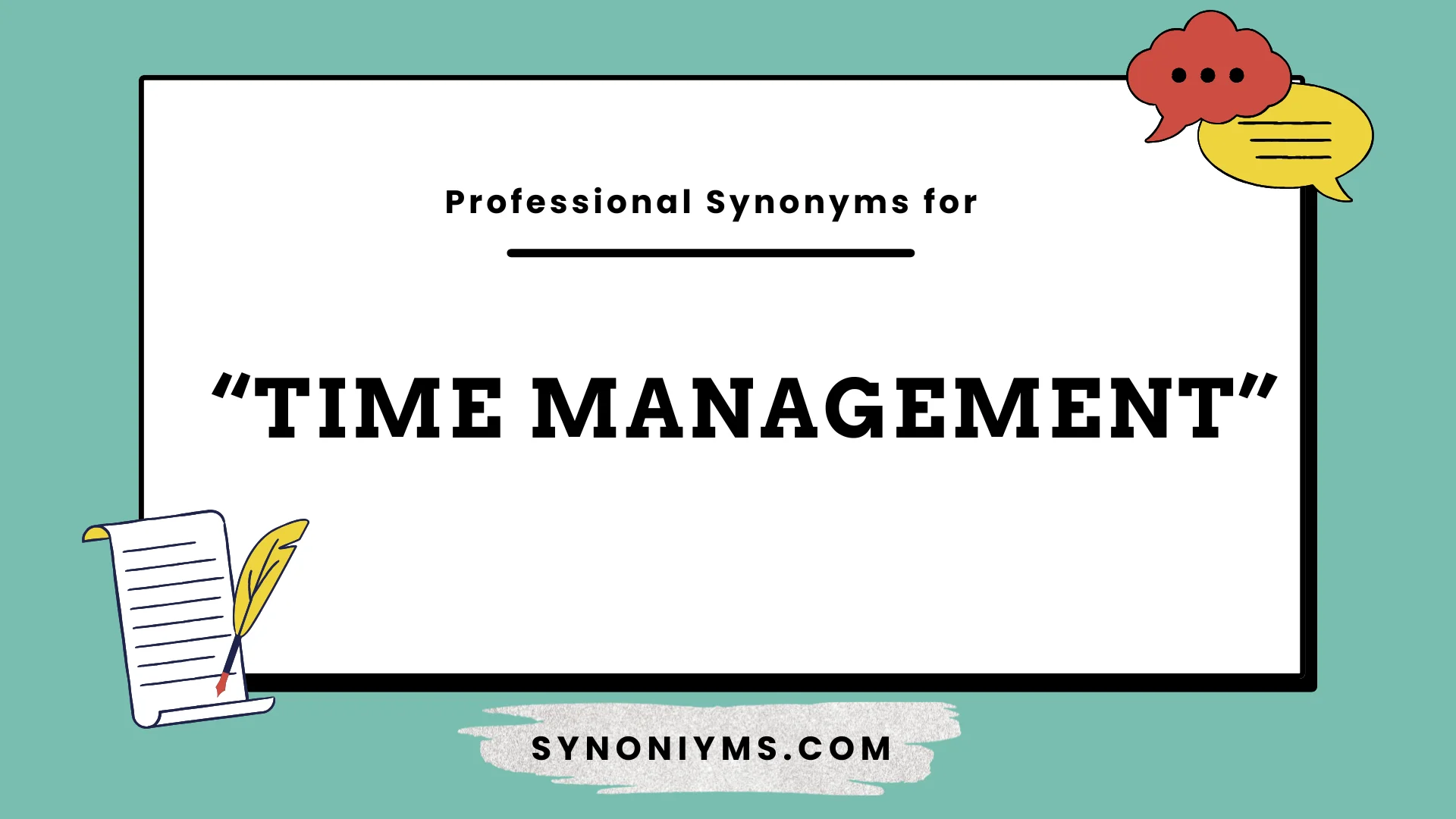 professional synonyms for time management