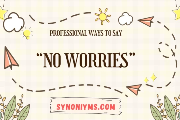 professional ways to say no worries