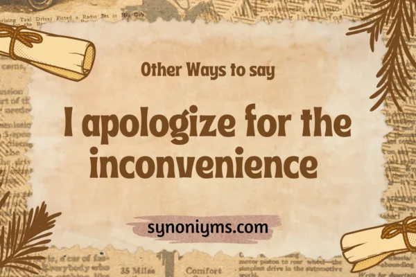 other ways to say i apologize for the inconvenience