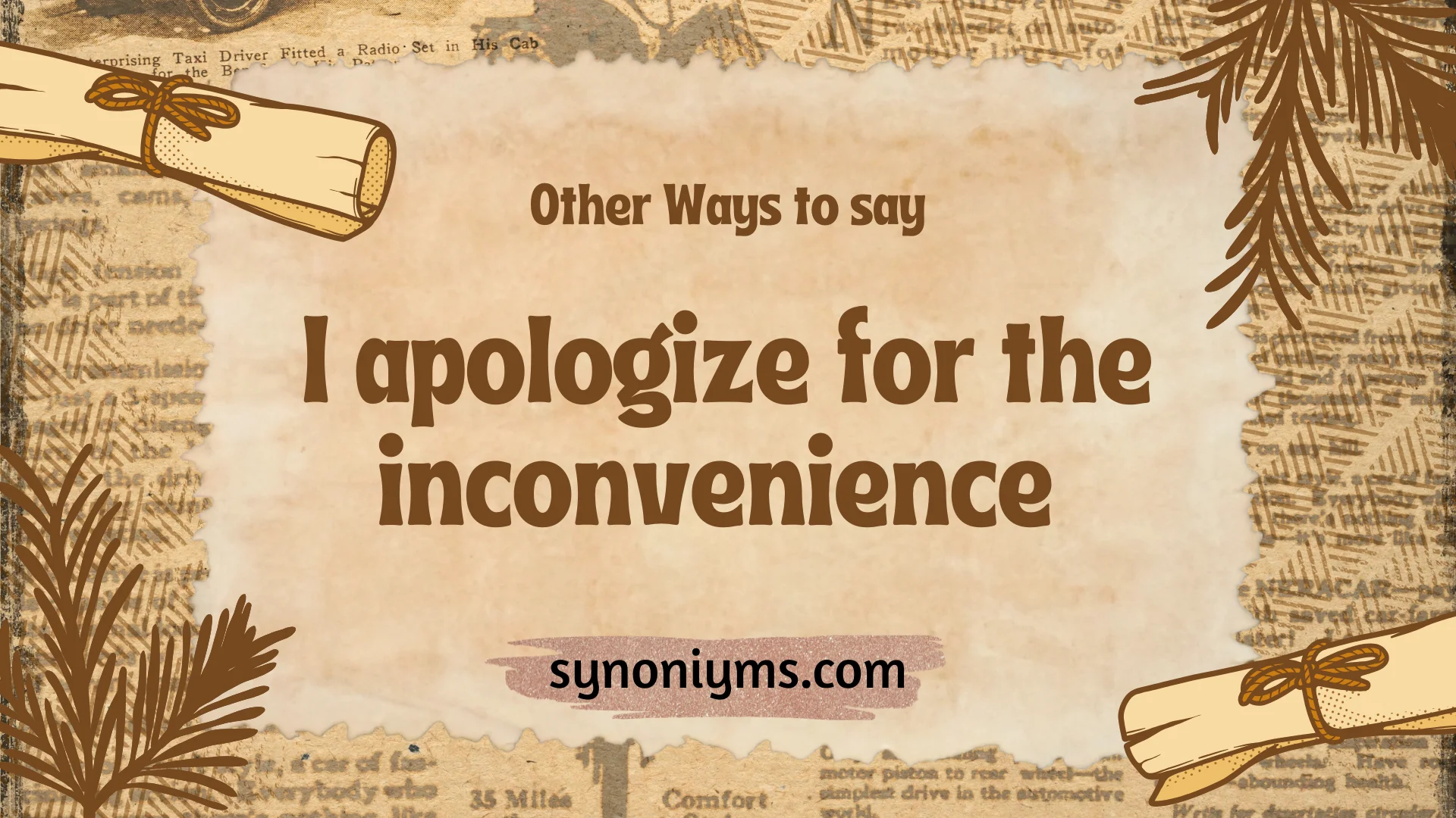 other ways to say i apologize for the inconvenience