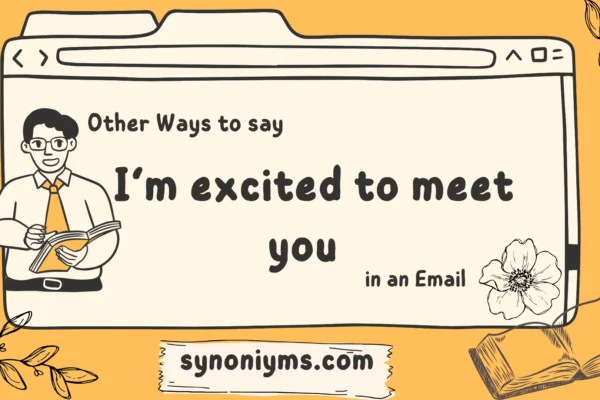 other ways to say im excited to meet you in an email