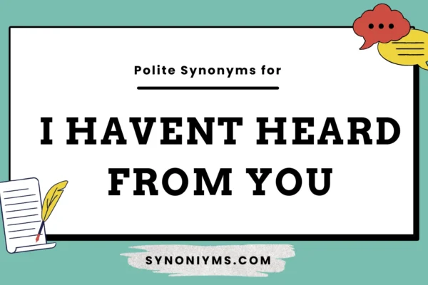 polite ways to say i havent heard from you